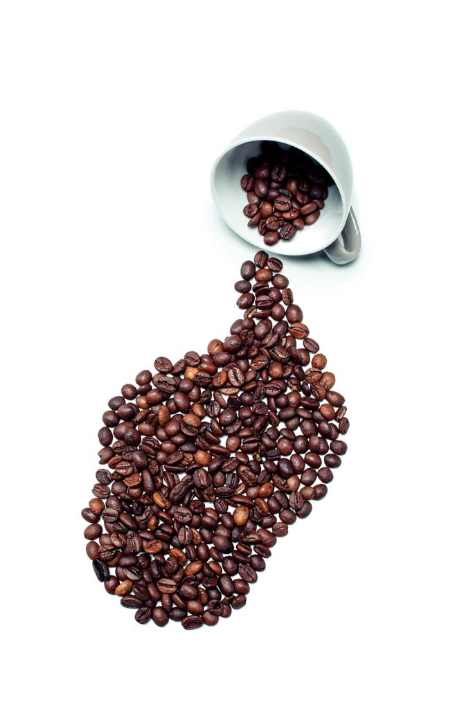 Granos de café dispersos
  - Foto, Imagen