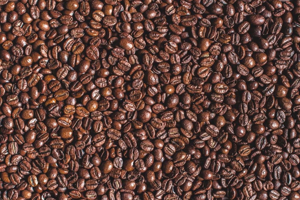 Palone ziarna kawy brązowy aromatyczne - Zdjęcie, obraz