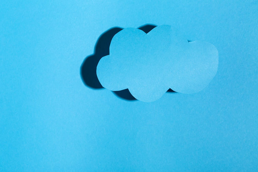 Paper cloud with hard shadow - Photo, Image