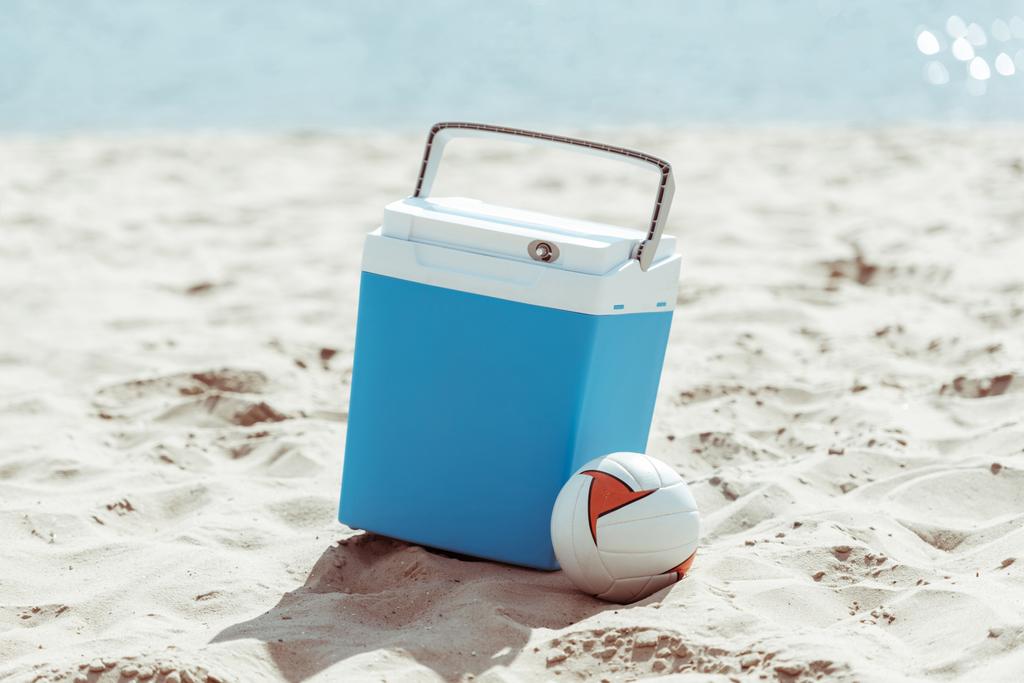 cooler box and volleyball ball - Photo, Image