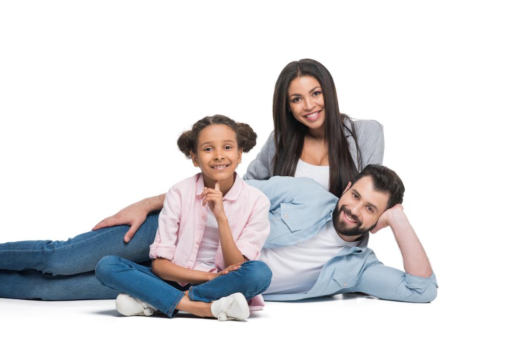 Familia multiétnica feliz
 - Foto, imagen