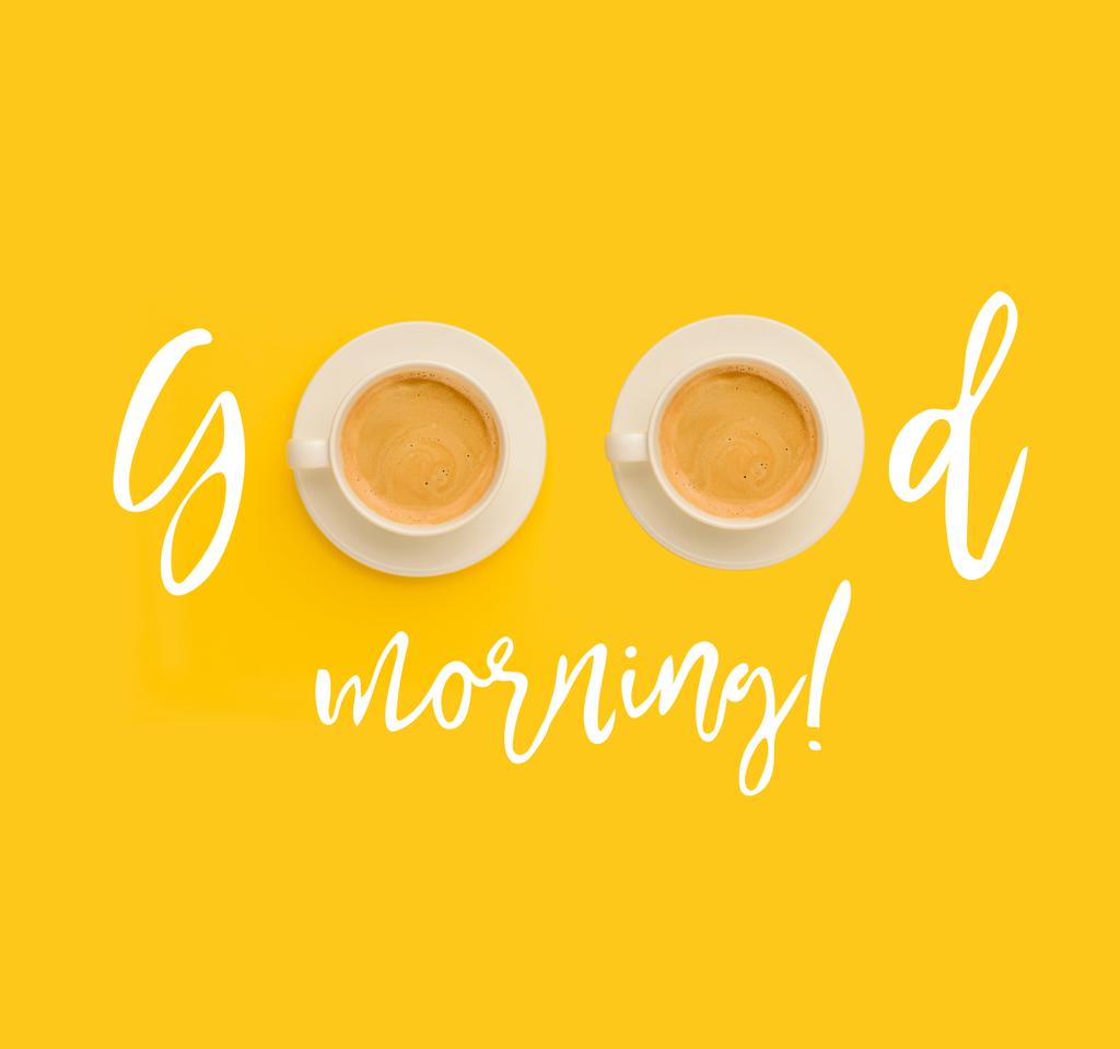 Доброго ранку з чашками кави
 - Фото, зображення