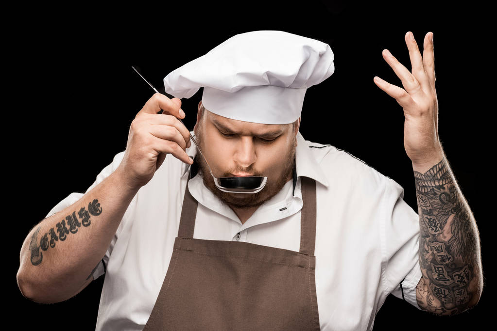 Chef professionista con scoop
  - Foto, immagini