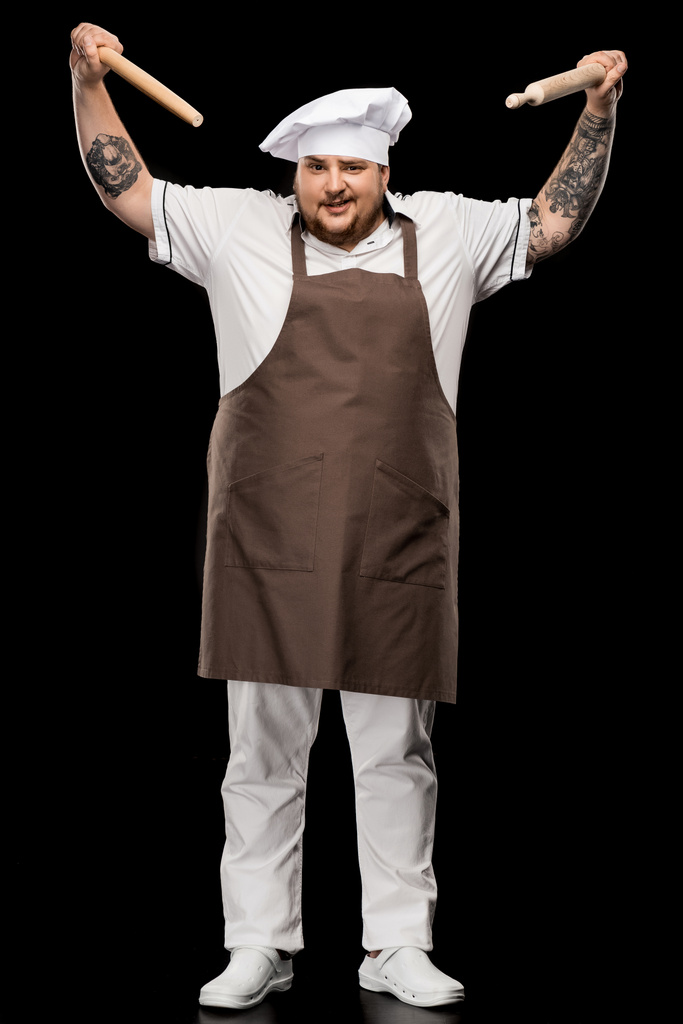 Chef profissional com alfinetes rolantes
  - Foto, Imagem