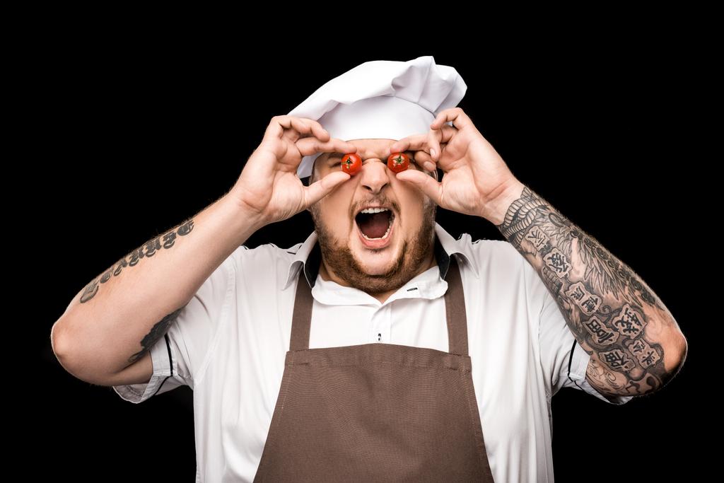 Chef con pomodori ciliegini
  - Foto, immagini