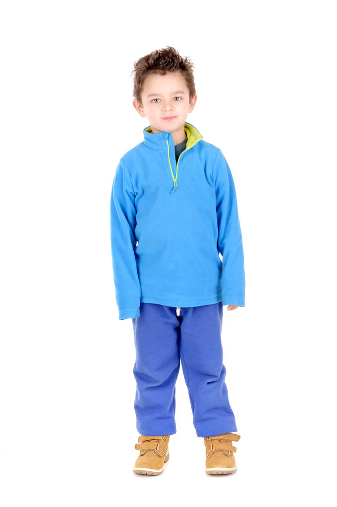Маленький хлопчик у блакитному спортивному одязі
  - Фото, зображення