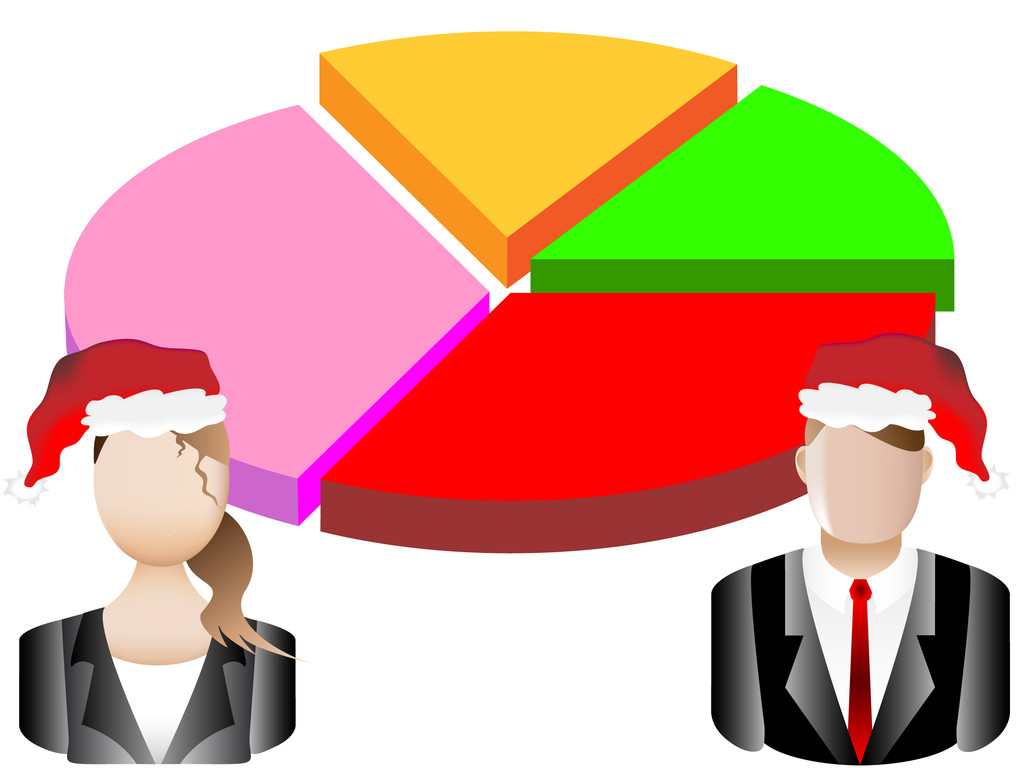 Karácsonyi üdvözlőlap üzleti diagramok és avatar háttér vektor illusztráció - Vektor, kép