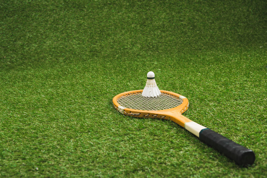 Badmintonschläger und Federball - Foto, Bild