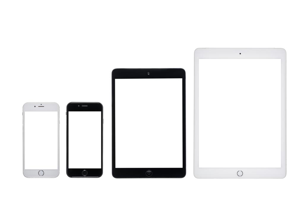 Dispositivos digitais com telas em branco
  - Foto, Imagem