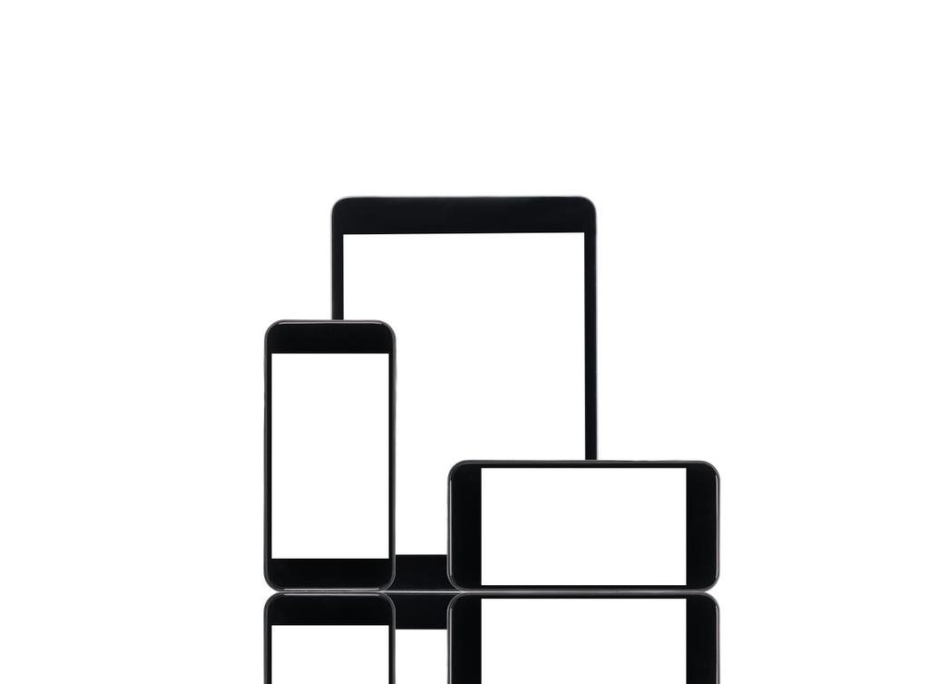 tablet computer and smartphones with blank screens - Photo, Image