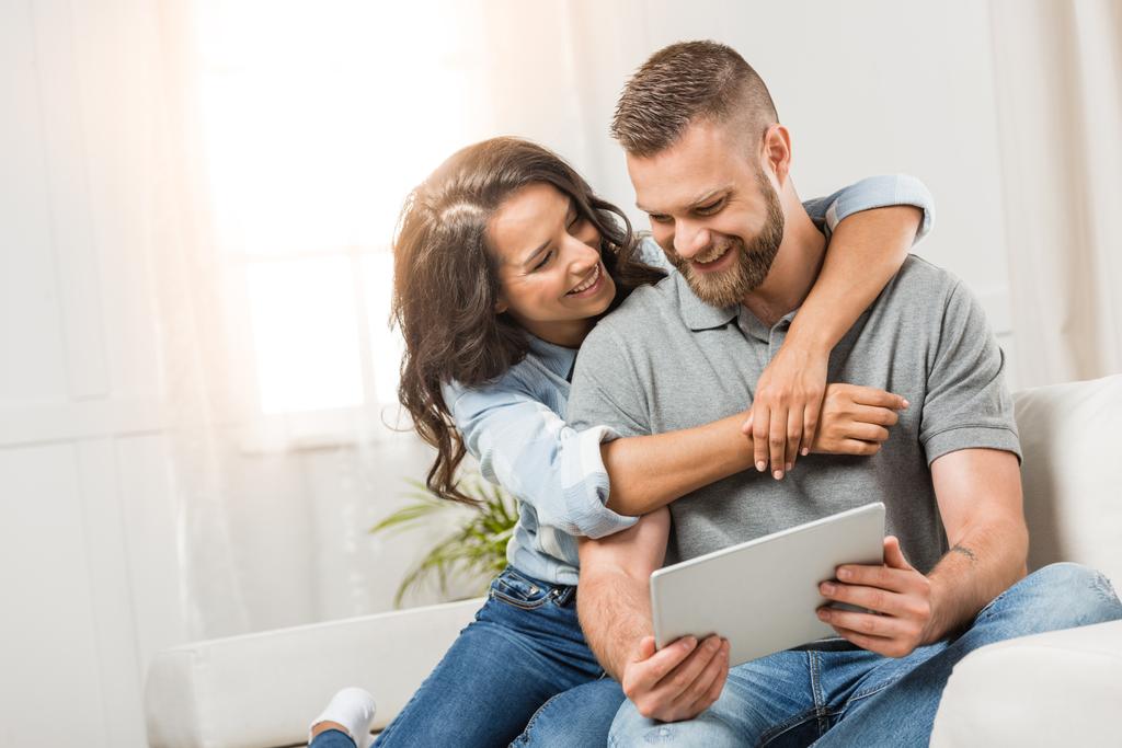 couple with digital tablet - Photo, Image