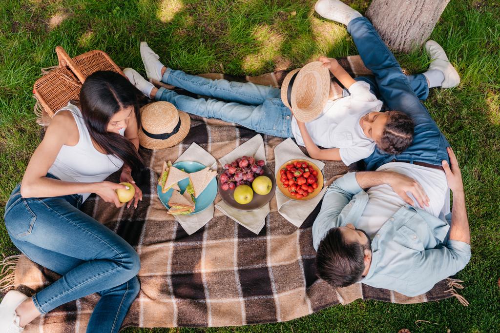 Familie beim Picknick - Foto, Bild
