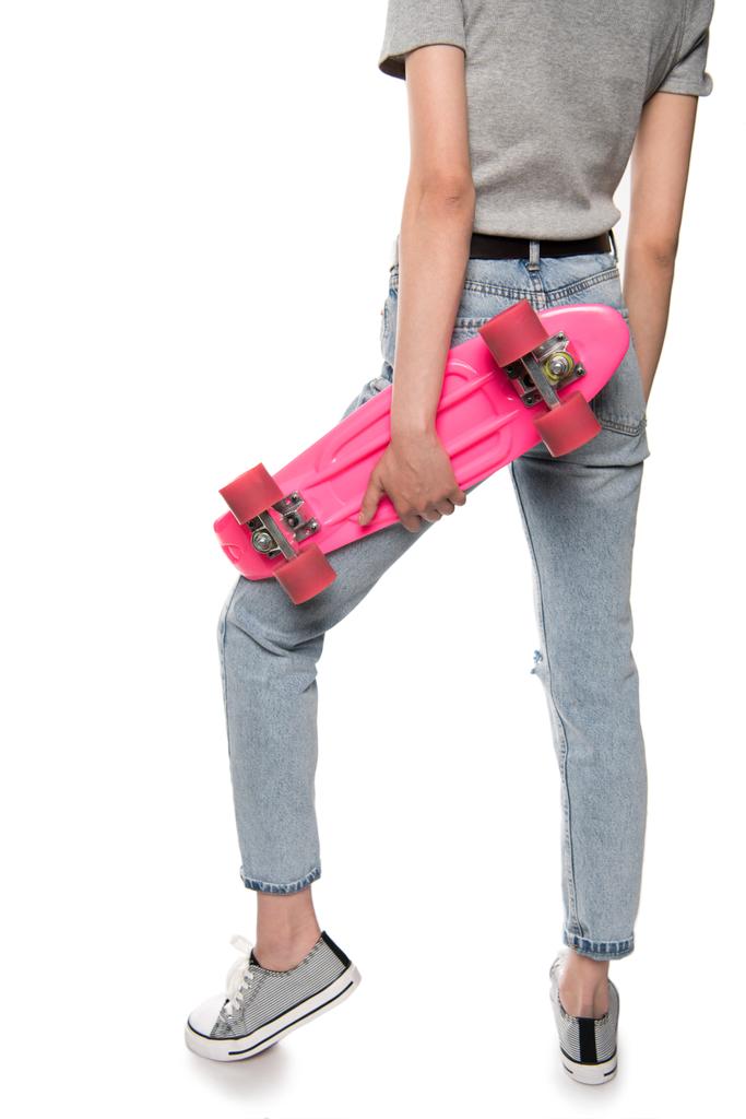 молода жінка зі скейтбордом
  - Фото, зображення