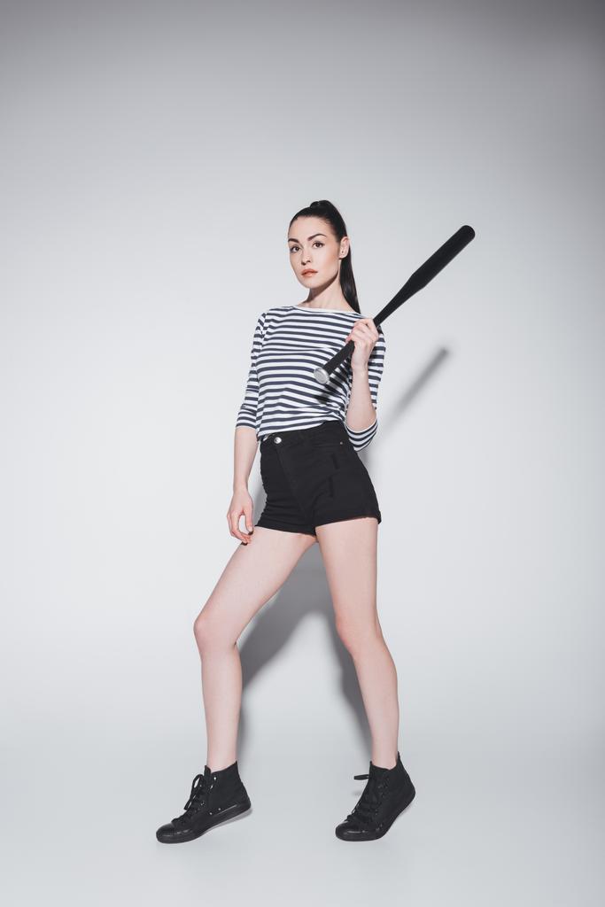 Woman holding baseball bat - Photo, Image