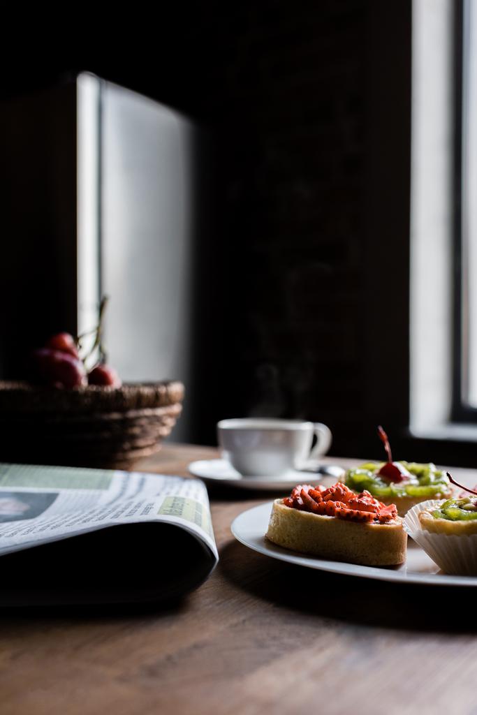 breakfast on kitchen table - Photo, Image