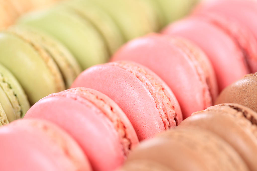 Macarons bademli kurabiye tatlı kurabiye tatlı üzerinden - Fotoğraf, Görsel