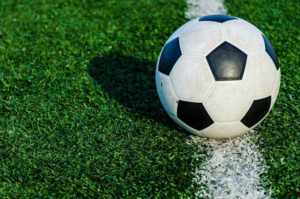 Fútbol Fútbol en la hierba verde del campo de fútbol
. - Foto, imagen