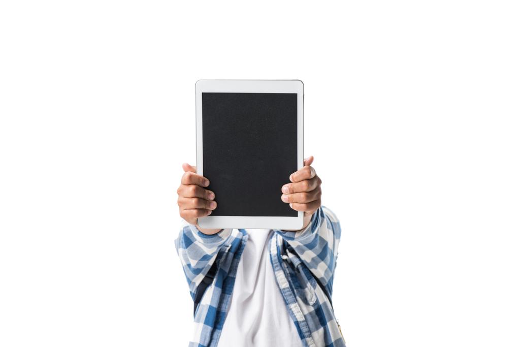 Αγόρι που κατέχουν ψηφιακό Tablet - Φωτογραφία, εικόνα