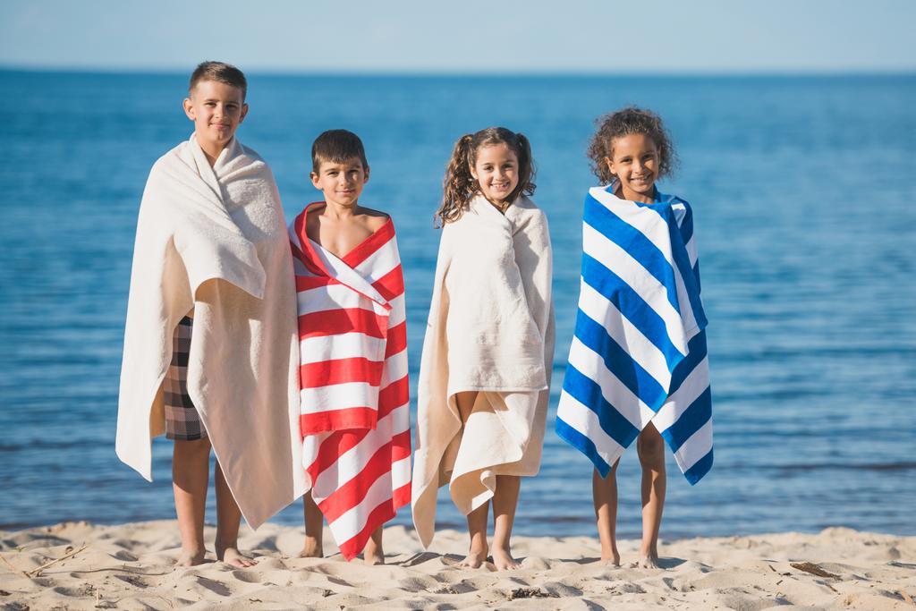 multicultural children at seaside - Photo, Image
