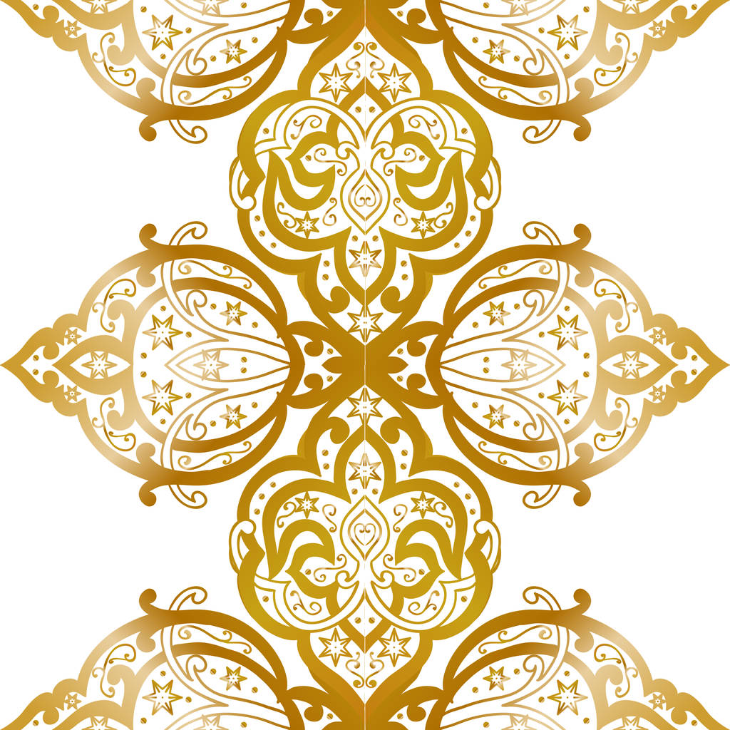 Naadloos monochroom versierd patroon - Vector, afbeelding