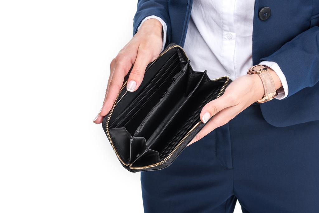 επιχειρηματίας με άδειο πορτοφόλι - Φωτογραφία, εικόνα