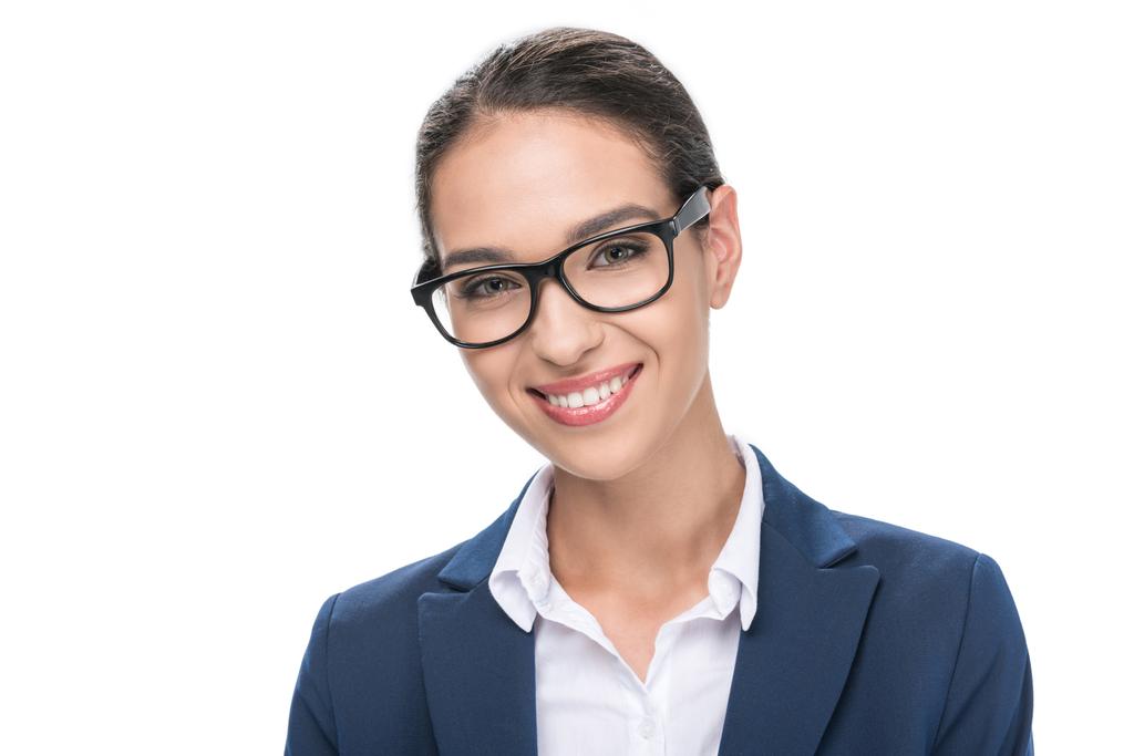 beautiful businesswoman in eyeglasses - Photo, Image