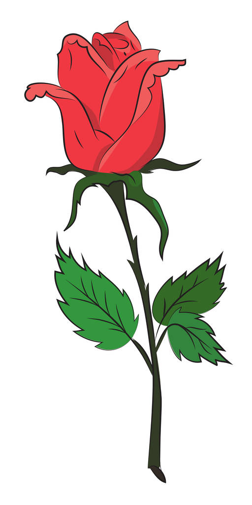 Imagen de dibujos animados de dibujos animados de tatuaje de flor azul
 - Vector, imagen