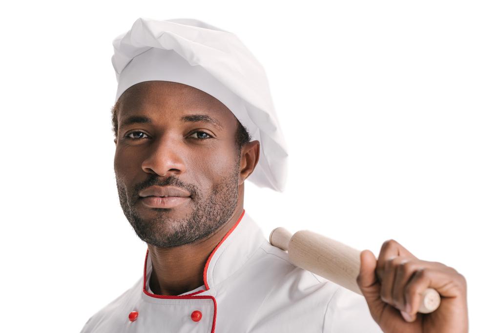 pěkný africký americký šéfkuchař - Fotografie, Obrázek