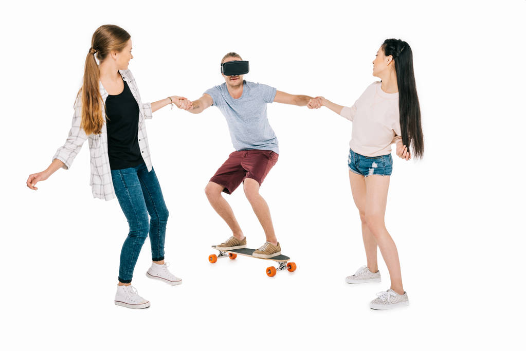 dívky a mladé muže na skateboard  - Fotografie, Obrázek