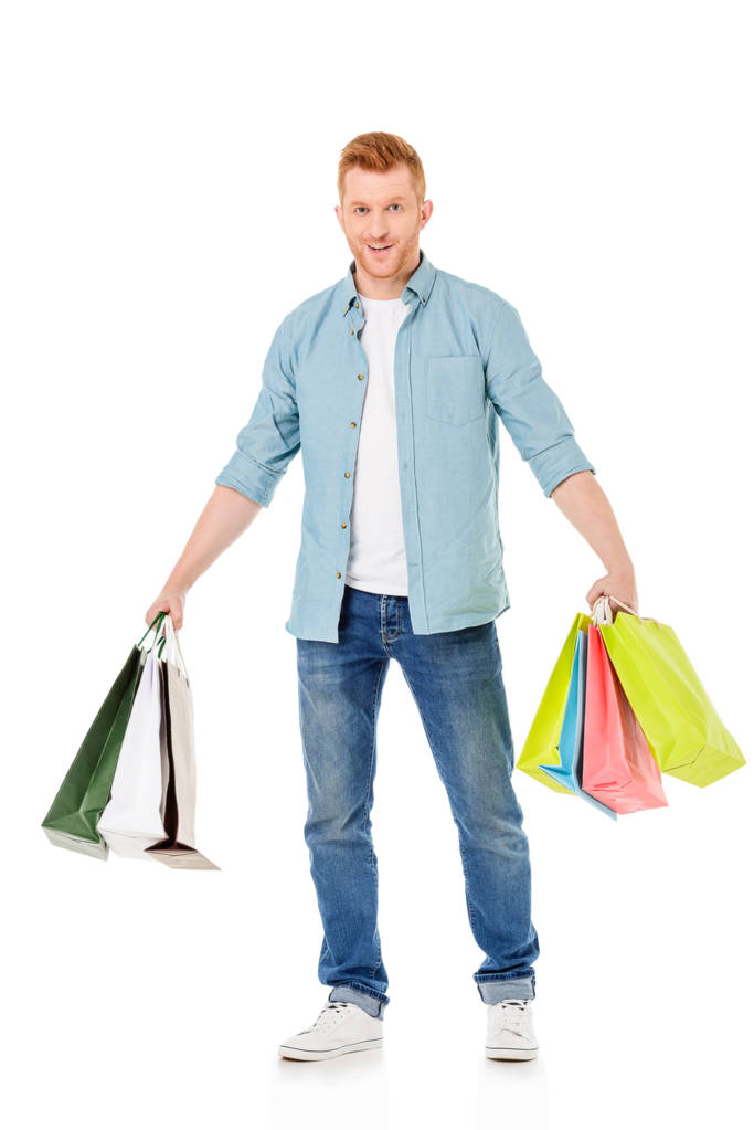 uomo con shopping bags - Foto, immagini