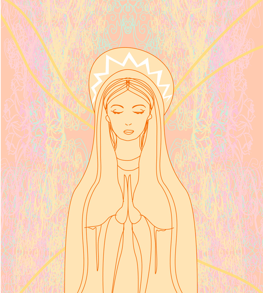 Abençoada Virgem Maria
 - Vetor, Imagem