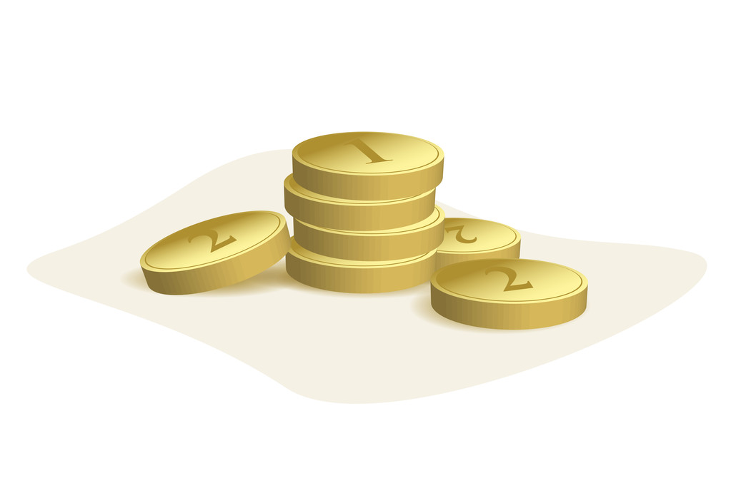 Golden coins - vector illustration - Vector, Image