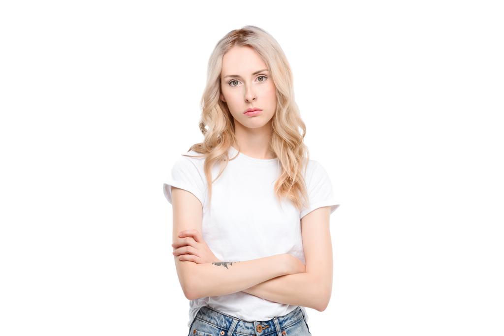 Young woman with arms crossed  - Photo, Image