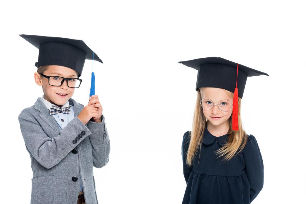 pupils in graduation hats - Photo, Image