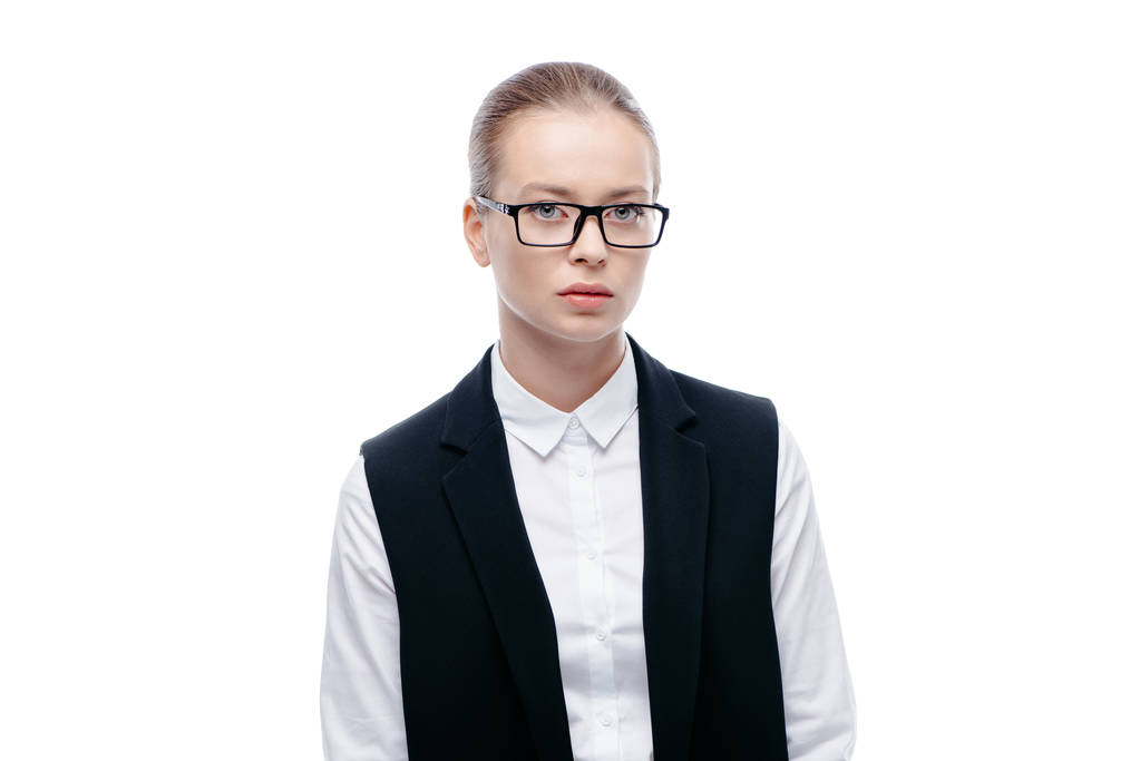 attractive businesswoman in eyeglasses - Photo, Image