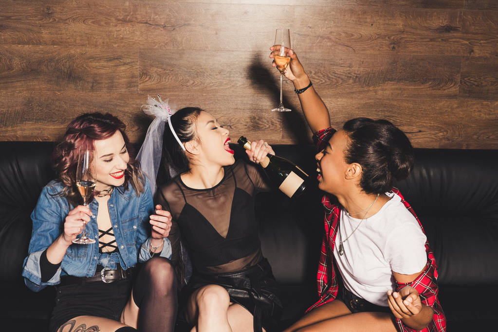 multicultural women having fun at hen party - Photo, Image