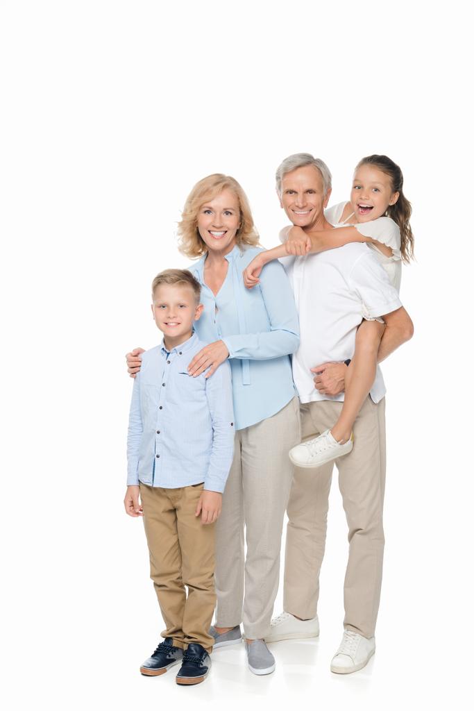 glückliche Großeltern mit Enkeln  - Foto, Bild