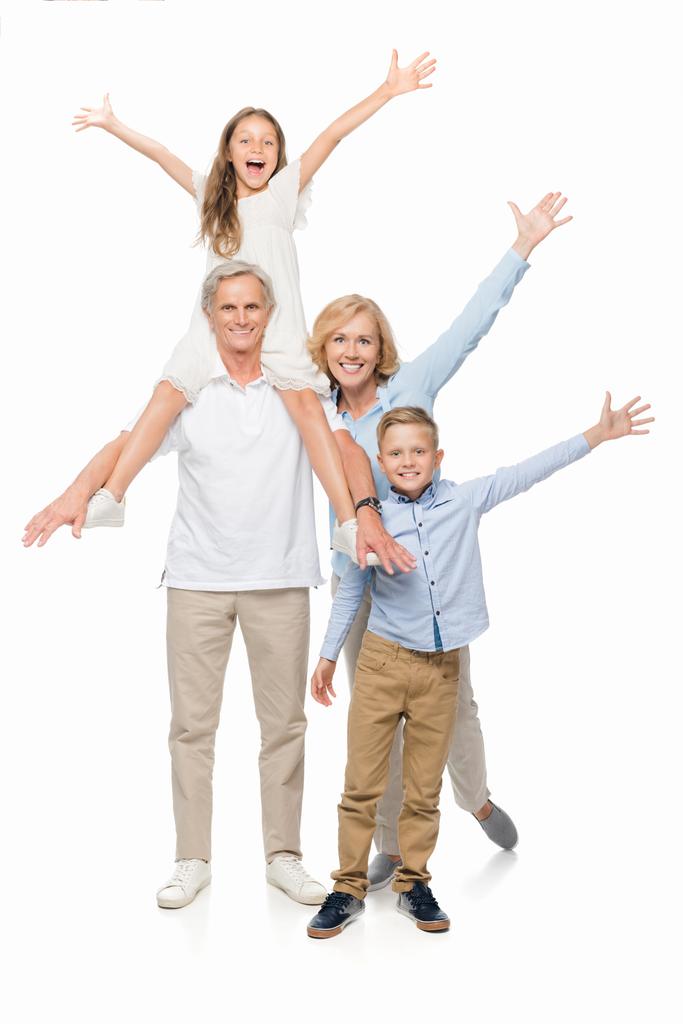 abuelos y niños felices
 - Foto, imagen