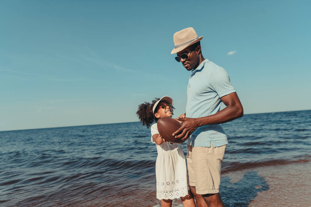afrikanisch-amerikanischer Vater und Tochter - Foto, Bild