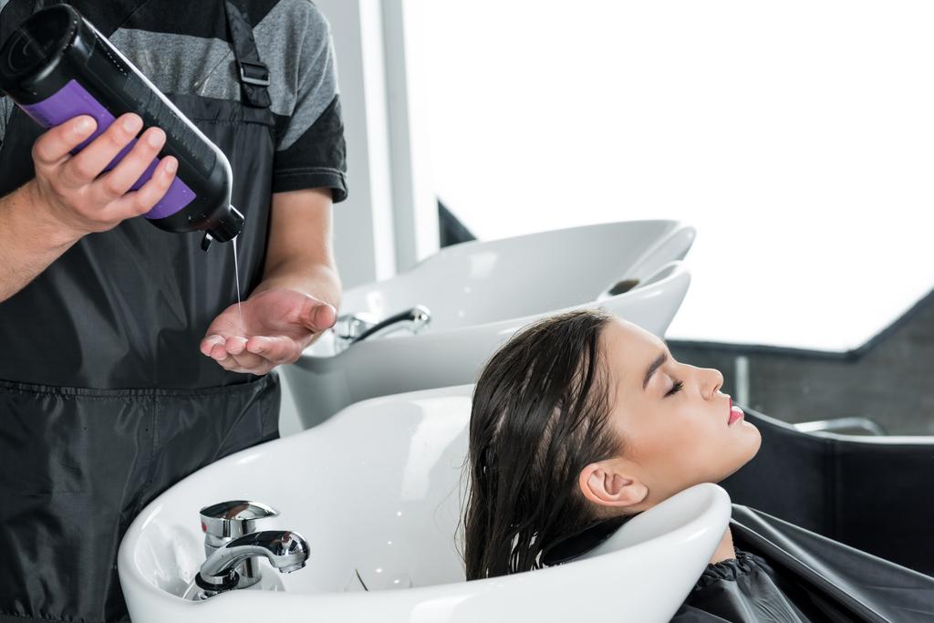 woman having hair wash - Photo, Image