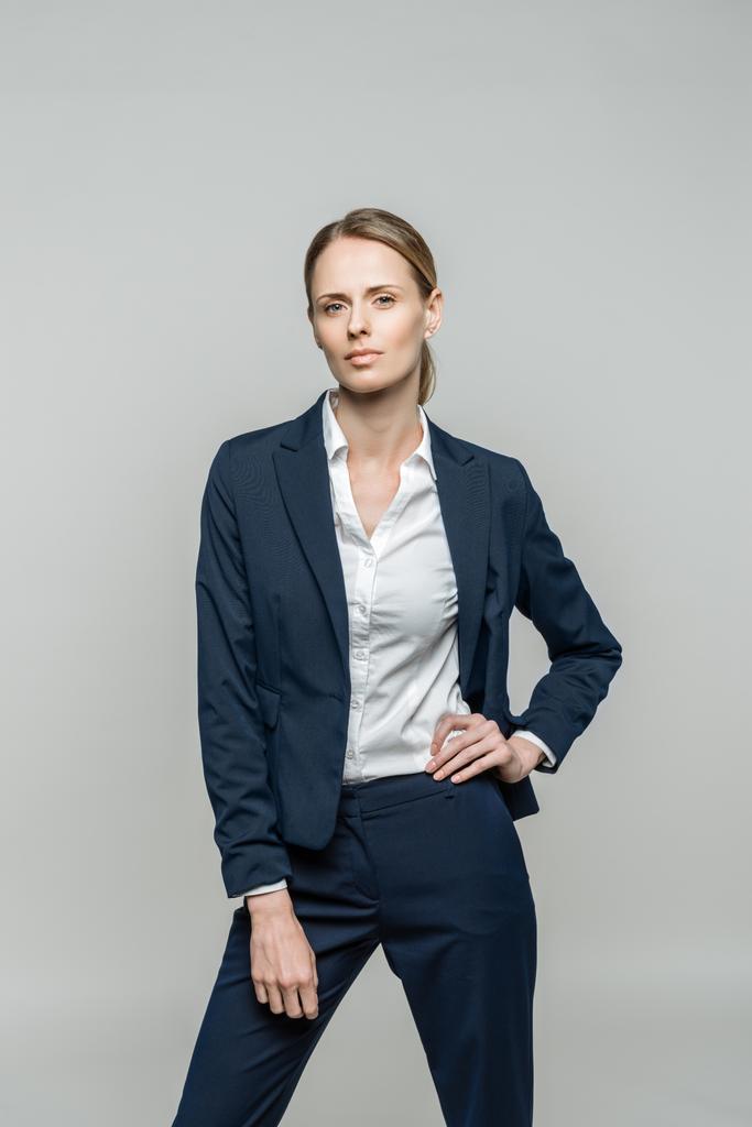 attractive businesswoman in suit - Photo, Image