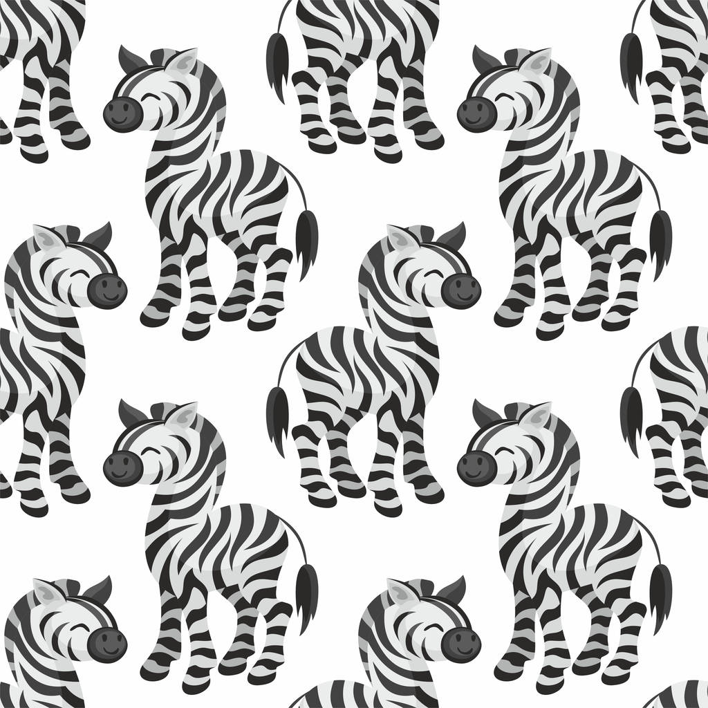 Nahtloses Zebra-Muster - Vektor, Bild