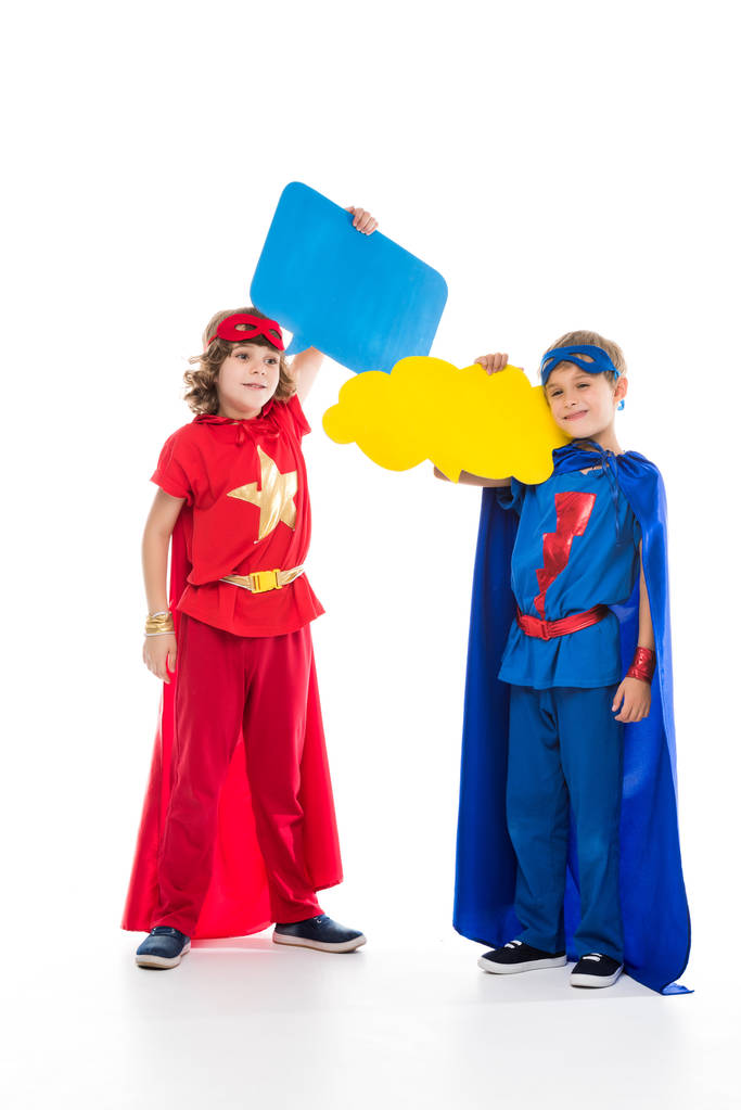 superhelden met lege tekstballonnen - Foto, afbeelding