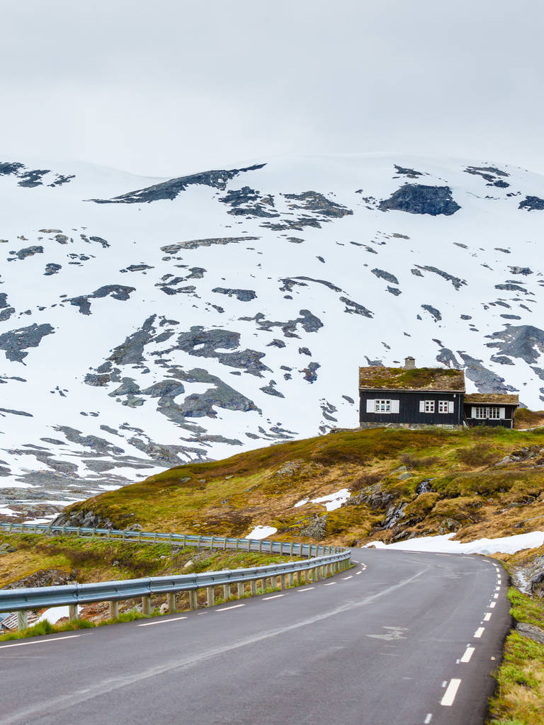 Δρόμος προς το βουνό Dalsnibba, Νορβηγία - Φωτογραφία, εικόνα