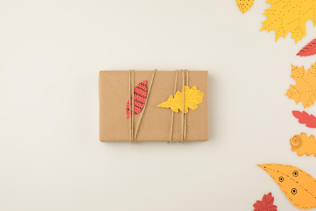 de doos van de gift van de herfst - Foto, afbeelding