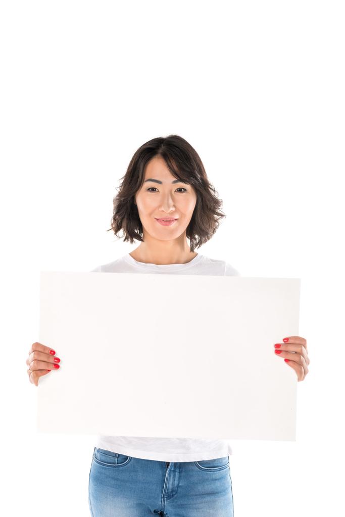 woman with empty board - Photo, Image