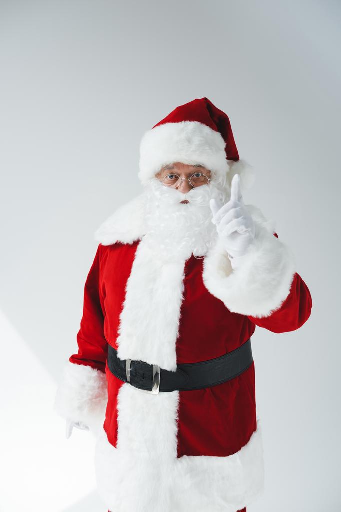 Święty Mikołaj wskazujący palcem  - Zdjęcie, obraz