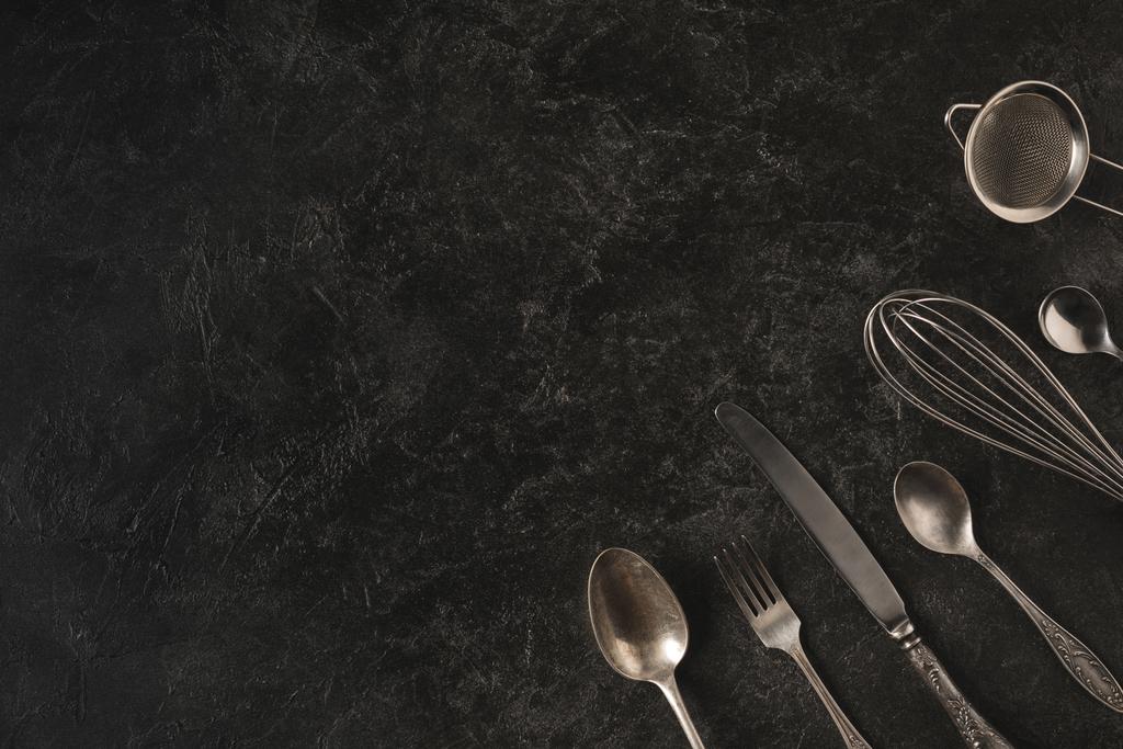 vintage silverware and baking utensils  - Photo, Image