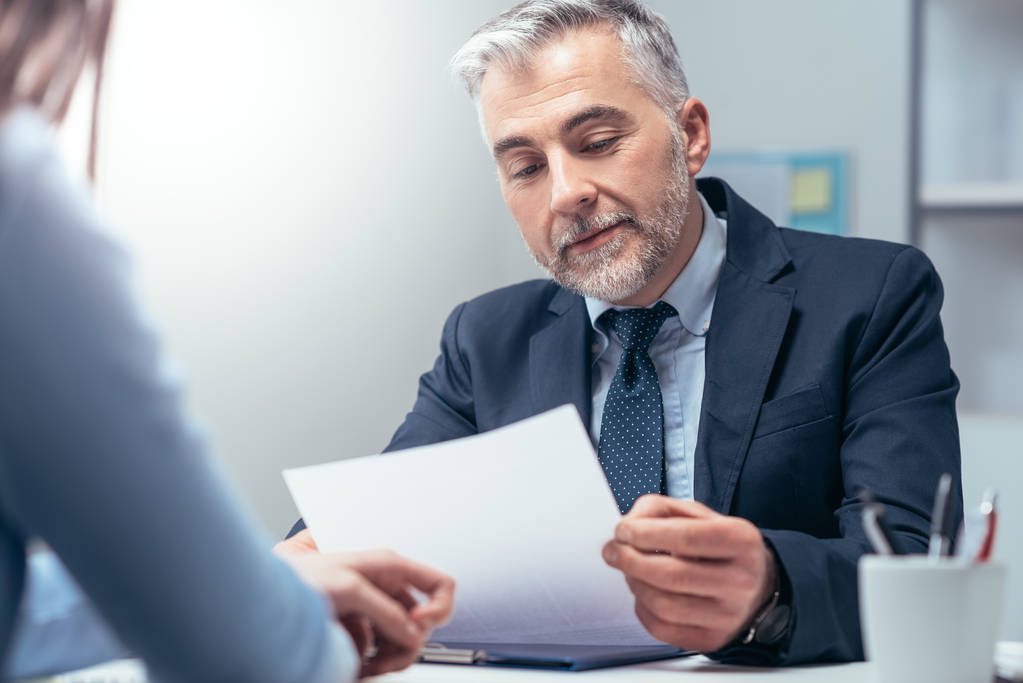 woman having job interview with manager - Photo, Image