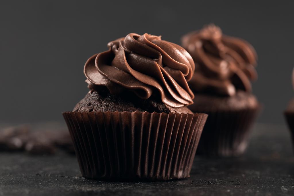 sweet chocolate cupcakes - Photo, Image